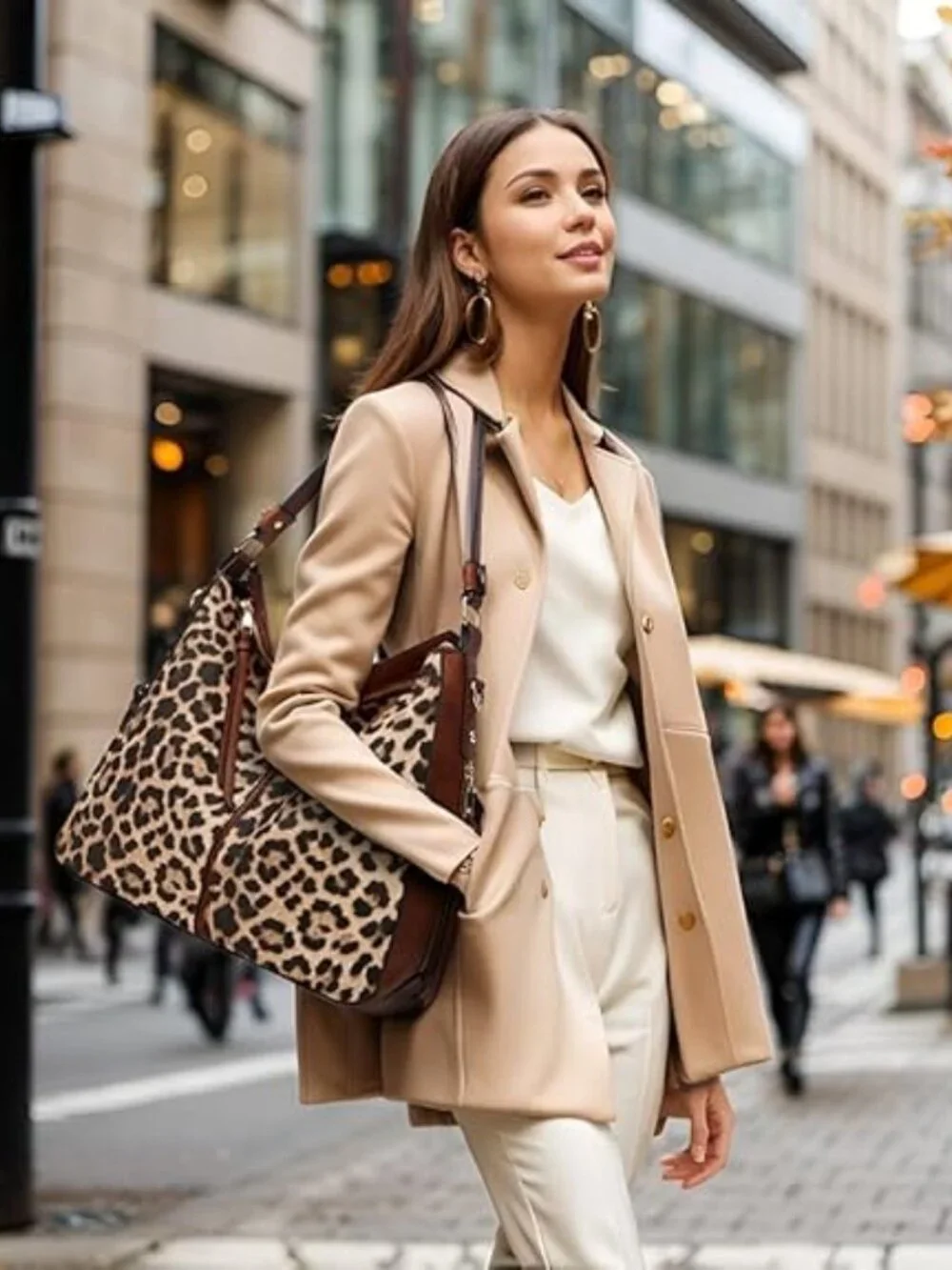 Large Leather Hobo Tote Purse & Wallet Set